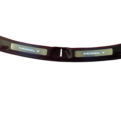 Model Y Trunk Loading Sill Protector, 2-Piece Set Stainless Steel Boards built-in Led 