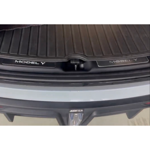 Upgrade Rear Bumper & Trunk Sill Cover Protector Bumper Guards Compatible with Tesla Model Y Juniper 2026 Refresh 