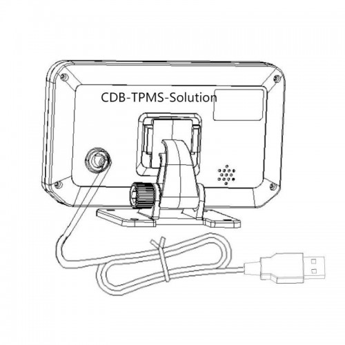 TPMS Kits simultaneously display 6-Wheel Vehicle tyre data USB Power Supply