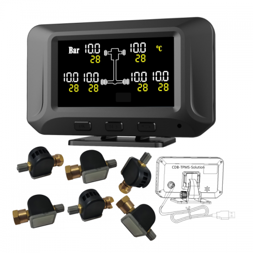 TPMS Kits simultaneously display 6-Wheel Vehicle tyre data USB Power Supply TPMS Kits simultaneously display 6-Wheel Vehicle tyre data USB Power Supply